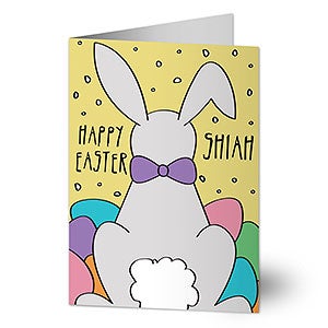 Happy Easter Bunny Tail Greeting Card - 24108