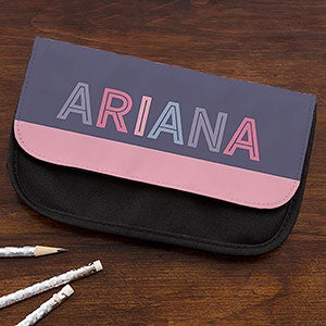Girls Colorful Name Personalized Pencil Case - 24140