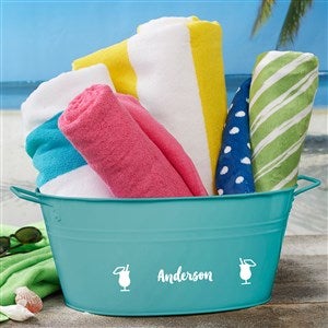 Summer Fun Personalized Beverage Tub-Teal - 24166-T