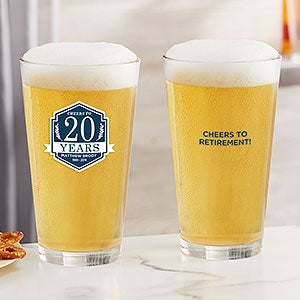 Retirement Personalized 16 oz Pint Glass - 24175-PG
