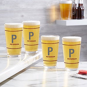 Initial  Name Personalized 16oz. Pint Glass - 24188-P