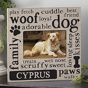 Happy Dog Personalized Box Picture Frame - Horizontal - 24231-H