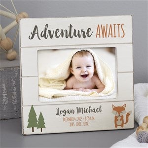 Woodland Adventure Fox Personalized Shiplap Frame - 24259-F