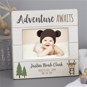 Woodland Adventure Deer Personalized Shiplap Frame - 24259-D