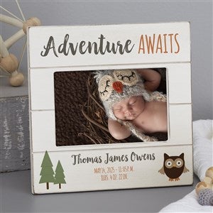 Woodland Adventure Owl Personalized Shiplap Frame - 24259-O