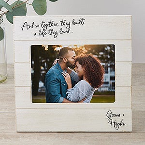 Together They Built A Life Personalized Shiplap Picture Frame - 5x7 Horizontal - 24261-5x7H