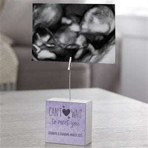 Cant Wait Personalized Sonogram Photo Clip Block - 24263-4