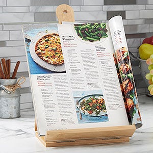 Custom Personalized Bamboo Cookbook Holder (Housewarming, Kitchen, Mot –  Too Stinkin' Cute