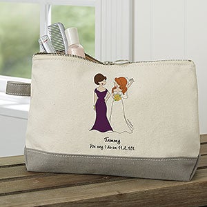 philoSophies Bridal Party Personalized Grey Makeup Bag - 24315-G