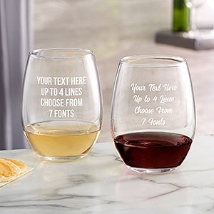 Personalized 21oz Stemless Wine Glass - 24320-S