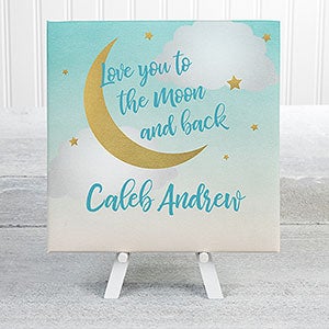 Beyond The Moon Personalized Baby Canvas Prints - 5.5x 5.5 - 24363-5x5