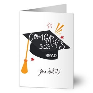 Congrats Cap Graduation Greeting Card - Premium - 24417-P