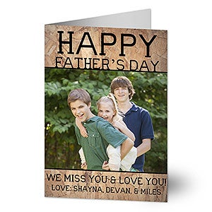 Wooden Fathers Day Greeting Card - 24464