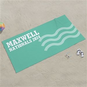 Swimming Personalized 35x72 Beach Towel - 24479-l