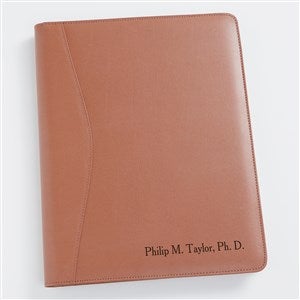 Executive Tan Leather Personalized Portfolio - 2448