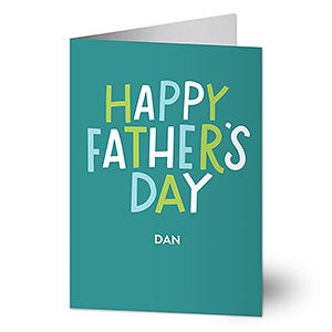 Lettered Happy Fathers Day Greeting Card - 24538