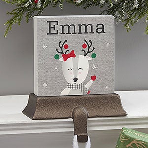 Wintry Cheer Deer Personalized Stocking Holder - 24583-D