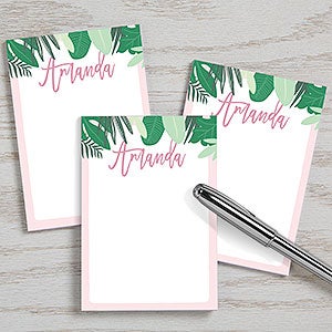 Palm Leaves Personalized Mini Notepad Set of 3 - 24607