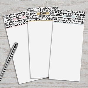 Around the World Hello Personalized Notepad Set Of 3 - 24621