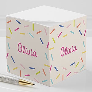 Sprinkles Personalized Paper Note Cube - 24628