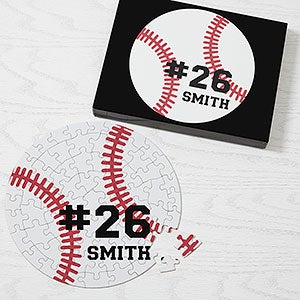 Baseball Personalized 68 Pc Round Puzzle - 24670-68