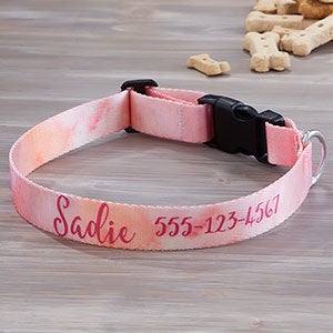 Watercolor Personalized Dog Collar - Large-X-Large - 24711-L