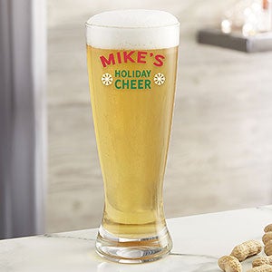 Holiday Cheer Personalized 20oz Pilsner Glass - 24721-P