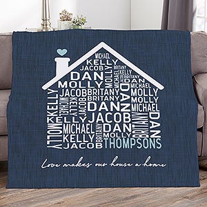 Family Home Personalized 50x60 Fleece Blanket - 24758-F