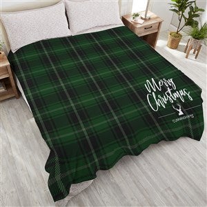 Christmas Plaid Personalized 50x60 Quilted Blanket - 24785-QU