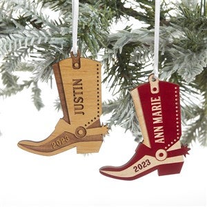 Cowboy Boots Christmas Ornament, Cowboy Christmas Ornament, Rustic