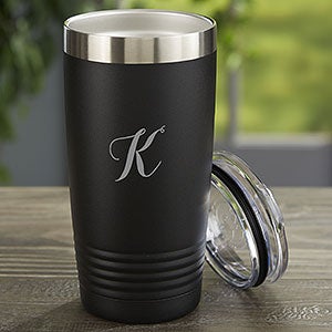 Personalized 20oz Vacuum Insulated Stainless Steel Tumbler - Black - 24877-B