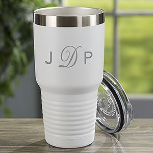 Personalized 30oz Vacuum Insulated Stainless Steel Tumbler - White - 24878-W