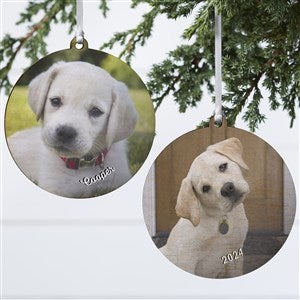Pet Photo Memories Personalized Ornament- 3.75 Wood - 2 Sided - 24916-2W