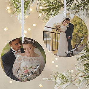 Wedding Photo Memories Personalized Ornament - 2 Sided Matte - 24917-2L