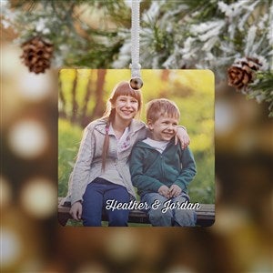 The Kids Photo Memories Personalized Square Ornament- 2.75 Metal - 1 Side - 24919-1M