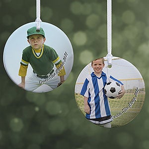 Precious Memories Small 2 Sided Photo Ornament