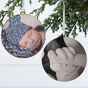 Baby Photo Memories Personalized Ornament - 2 Sided Wood - 24920-2W