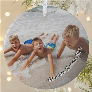 Vacation Photo Memories Personalized Ornament- 3.75 Matte - 1 Sided - 24921-1L