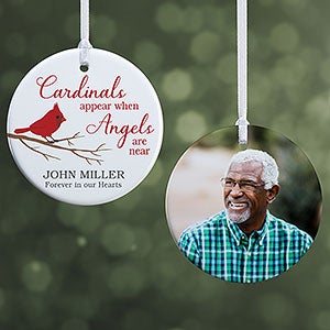 Cardinal Memorial Personalized Ornament- 2.85 Glossy - 2 Sided - 24928-2S