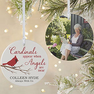 Cardinal Memorial Personalized Ornament- 3.75 Matte - 2 Sided - 24928-2L