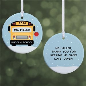 Best Bus Driver Personalized Ornament- 2.85 Glossy - 2 Sided - 24937-2S