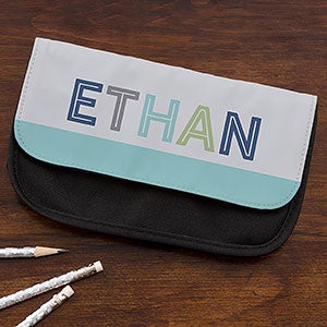 Boys Colorful Name Personalized Pencil Case - 24941