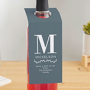 Family Initial Personalized Wine Tag - 24964