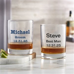 Groomsmen 14oz. Personalized Printed Whiskey Glass - 24992