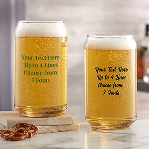 Personalized 24-oz Pilsner Beer Glass with Keepsake Wood Box
