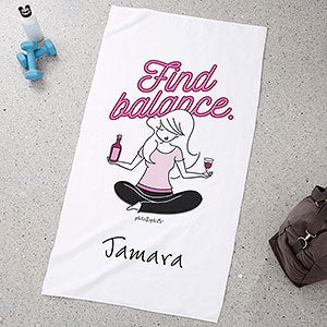 philoSophies® Find Balance Personalized 30x60 Workout Towel - 25127