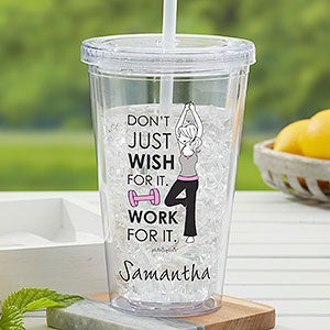 philoSophies® Work For It Personalized Acrylic Insulated Tumbler - 25194