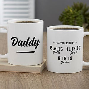 Established  Personalized Coffee Mug For Dad 11 oz.- White - 25275-S