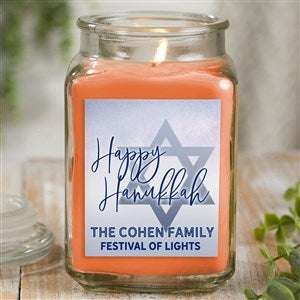 Hanukkah Personalized 18 oz. Pumpkin Spice Candle Jar - 25280-18WC
