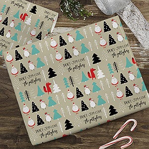 Christmas Forest Personalized Wrapping Paper Roll - 6ft Roll - 25318